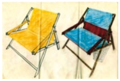 original sketches piccy chair campeggi vico magistretti