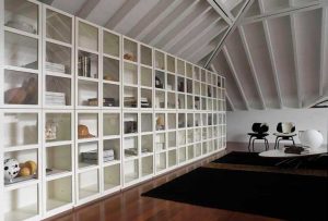 libreria bianco laccato e vetro Book di Ideal Form Team