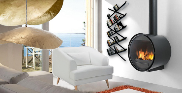 salotto di design italiano bianco, ottone e nero