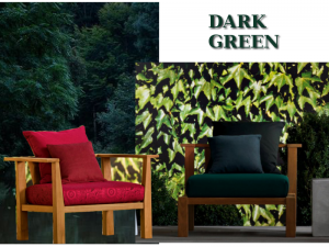 dark green color in the interior design