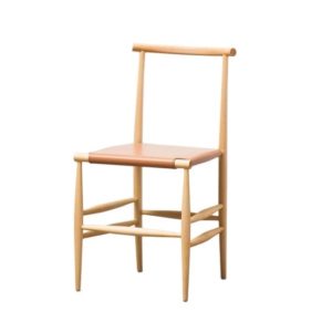 pelleossa sedia legno e pelle miniforms