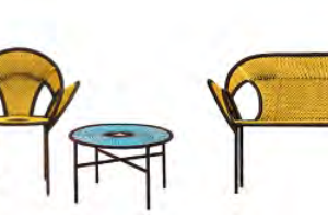 collezione moroso banjooli sedia, dondolo, divanetto, tavolino