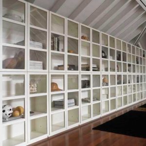 libreria bianco laccato e vetro Book di Ideal Form Team