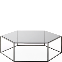 tavolino di design desalto laccato e cristallo